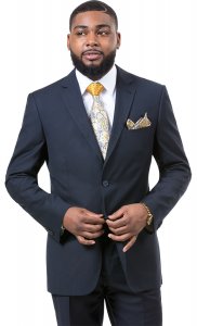 E. J. Samuel Navy Slim Fit Suit M18020.