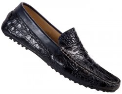 Mauri "9252" Wonder Blue Genuine Crocodile Flanks / Calf Loafer Shoes