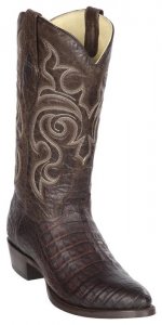 Los Altos Brown Genuine Caiman Belly Round Toe Cowboy Boots 65G8207