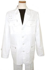 Prestige 100% Linen White Suit BLZ1203