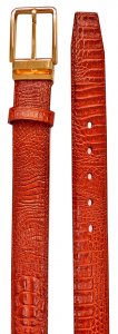 Serpi Rust Hornback Alligator Embossed Genuine Leather Belt B15