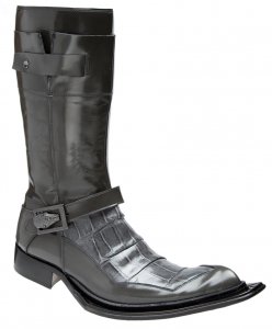 Mauri "Sestriere" 44240 Medium Grey Genuine Alligator Dover Leather Boots
