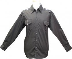 Cielo Black Casual Shirt With Zippers