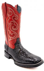 Ferrini "Kai" Black Genuine Print Sea Turtle Square Toe Cowboy Boots 42593-04