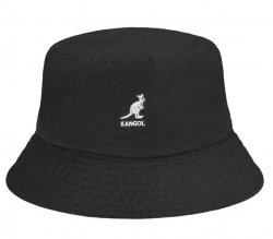 Kangol Black Casual Cotton Canvas Bucket Hat K4224HT