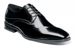 Stacy Adams "Talmadge" Black Calfskin Leather Lace-Up Shoes 25193-001