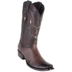 Wild West Faded Brown Genuine Lizard Dubai Toe Cowboy Boots 2790716