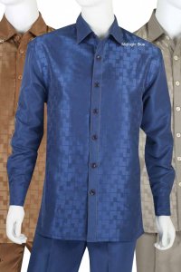 Blue Jazz Midnight Blue Long Sleeve 2pc Outfit Set PLCS-1