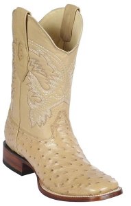 Los Altos Oryx Genuine Full Quill Ostrich Wide Square Toe Cowboy Boots 8220311