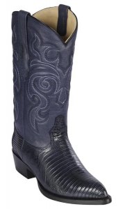 Los Altos Navy Blue Genuine Teju Lizard Snip Toe Cowboy Boots 990710