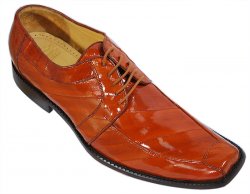 Los Altos Cognac All-Over Genuine Eel Shoes 1ZV 060803