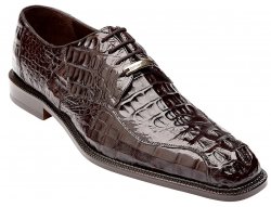 Belvedere "Chapo" Brown All-Over Genuine Hornback Crocodile Shoes 1465.
