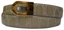 Serpi Sage Alligator Print Genuine Leather Belt GB-107
