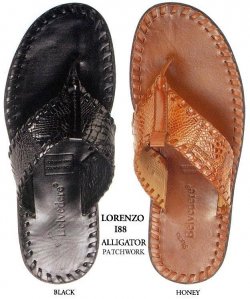 Belvedere "Lorenzo" Genuine Alligator Patchwork Sandals