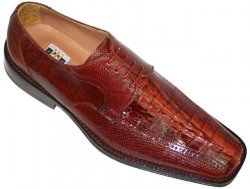 David Eden "Hunnington" Brick Genuine Hornback Crocodile/Lizard Shoes