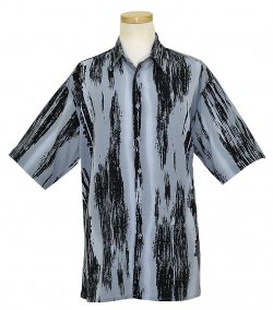 Bassiri Grey / Black Lurex Casual Shirt 48451