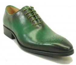 Carrucci Olive Genuine Leather Wholecut Oxford Shoes KS503-36.