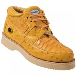 Wild West Buttercup Genuine Caiman With Ostrich Casual Shoes 2ZA050202