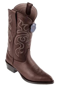 Los Altos Brown Genuine Grisly Leather J Toe Cowboy Boots 992707