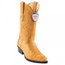 Wild West Buttercup Genuine Caiman Tail J Toe Cowboy Boots 2990102