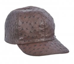 Los Altos Brown Genuine Ostrich Baseball Hat G010307