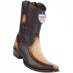 Wild West Faded Oryx Genuine Ostrich With Deer Dubai Toe Cowboy Boots 279BF0315