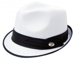 Bruno Capelo White / Black Linen Blend Stingy Brim Fedora Hat SD-100.