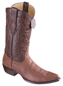 Los Altos Brown Genuine Bull Shoulder Leather Snip Toe Cowboy Boots 943107