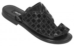 Mauri "1622/5" Black Genuine Velvet Patent Leather Sandals