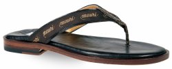 Mauri "1481/2" Brown Genuine Whips / Mauri Fabric / Calf Sandals.