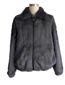 Winter Fur Grey Genuine Mink Full Skin Jacket M59RO1GY.