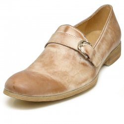 Encore By Fiesso Brown Genuine Leather With Side Buckle Slip-On FI7000.