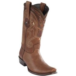 Wild West Brown Genuine Leather Dubai Toe Cowboy Boots 2792707