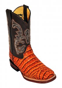 Ferrini Kid's Cognac / Brown Crocodile Print Cowboy Boots 70393-04