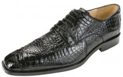 Belvedere "Monte 8011" Black Genuine Alligator Shoes