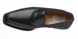 Ferrini 3877 Black Genuine French Calf Loafer Shoes.