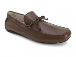 Bacco Bucci "Prado" Tan Genuine Hand-Burnished Italian Calfskin Loafer Shoes