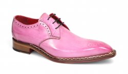 Fennix Italy "Tyler" Pink Genuine Alligator / Italian Calfskin Leather Lace-Up Dress Shoes.