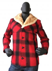G-Gator Red Genuine Wool Sherpa Car Coat With Mouton Shawl Collar 2400.
