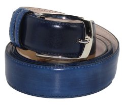 Emilio Franco Ocean Blue Genuine Calf Leather Belt 201.