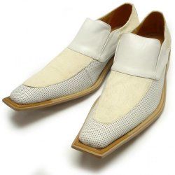 Fiesso White With Pony Hair Genuine Leather Loafers FI6071