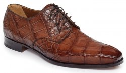 Mauri "Palladio" 1059 Burnished Sport Rust Genuine Body Alligator Hand Painted Oxford Shoes