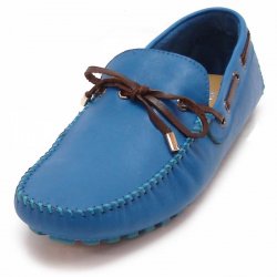 Encore By Fiesso Blue Genuine Leather Loafer Shoes FI3116