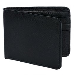 Los Altos Black Genuine Elk Card Holder Wallet CA15105