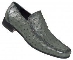 Mauri "3709" Serpentine Genuine All Over Ostrich Loafer Shoes