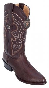 Los Altos Brown Genuine Bull Shoulder Round Toe Cowboy Boots 653107