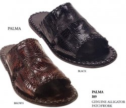 Belvedere "Palma" Genuine Alligator Patchwork Sandals