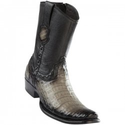 Wild West Faded Gray Genuine Caiman Belly Dubai Toe Cowboy Boots 279B8238