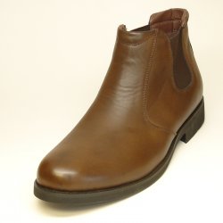 Fiesso Brown Genuine Leather Chelsea Boots FI2197.