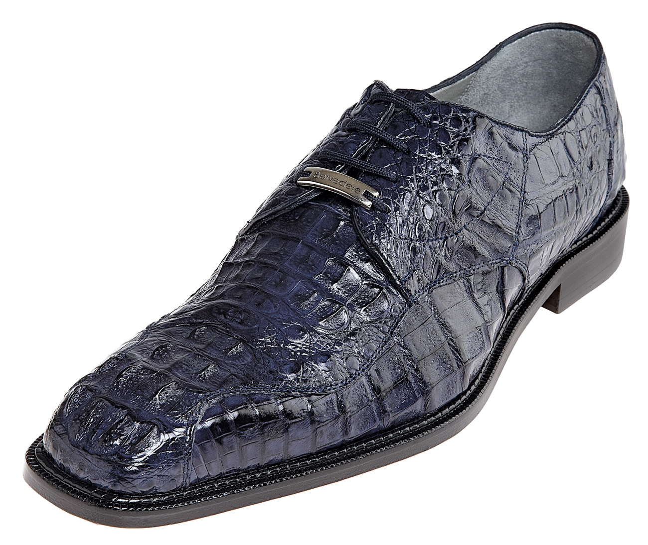 Belvedere Chapo Navy All-Over Genuine Hornback Crocodile Shoes 1465 ...